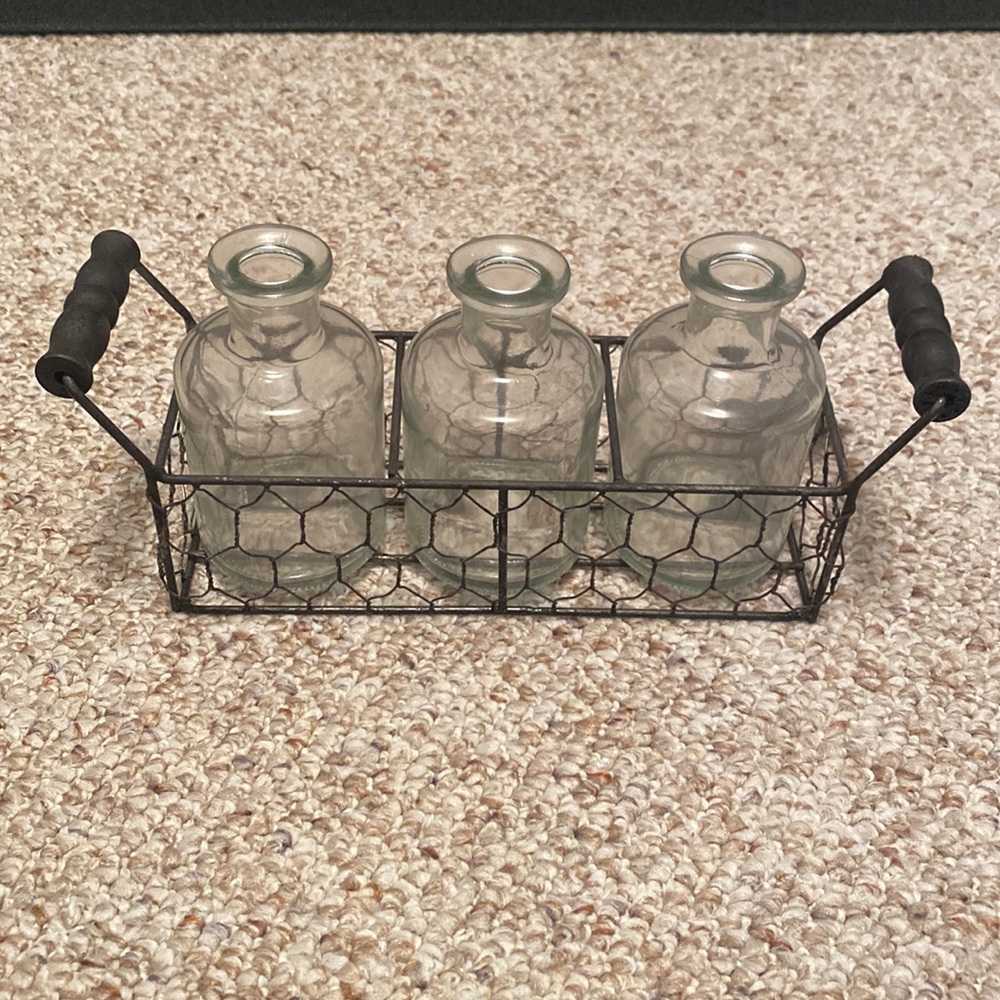 Triple Vase Table Decor Set
